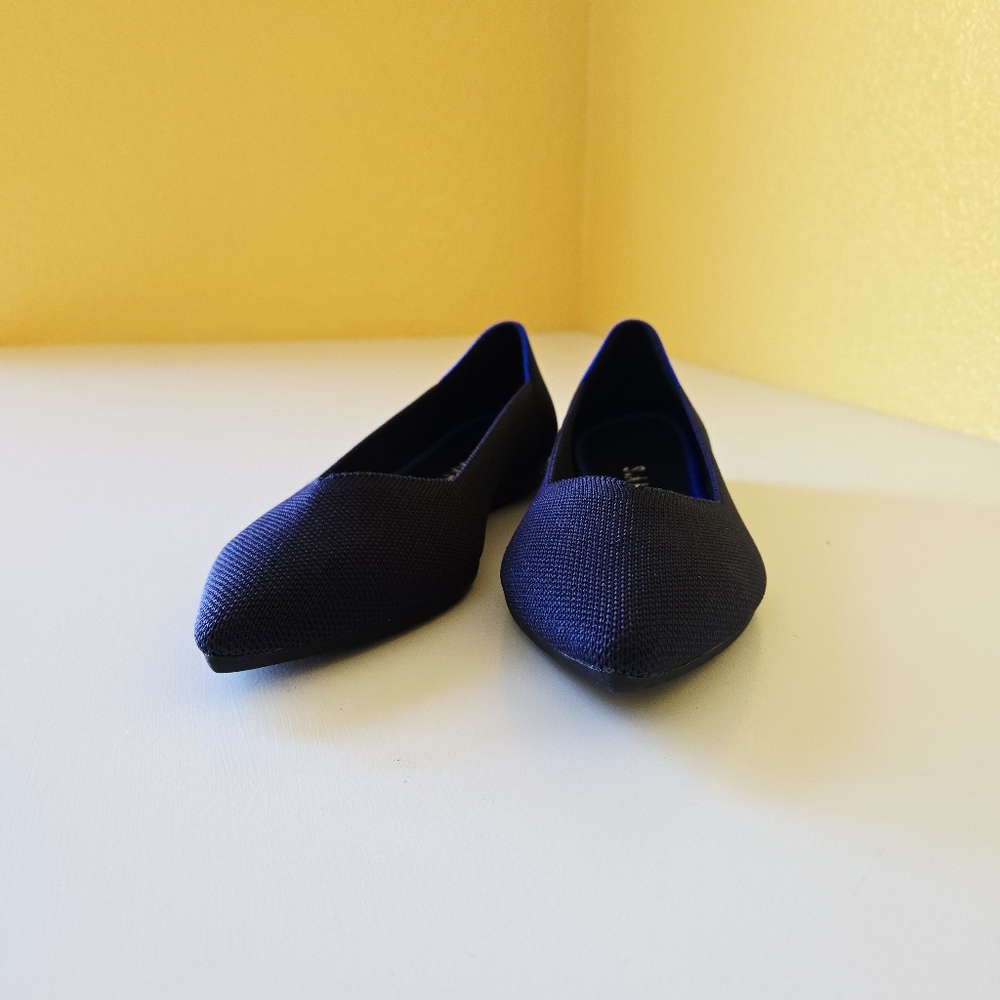 Rothys "THE POINT" Maritime Navy Slip On Comfort Ballet Flat Shoe Women's US 9 - Picture 5 of 16